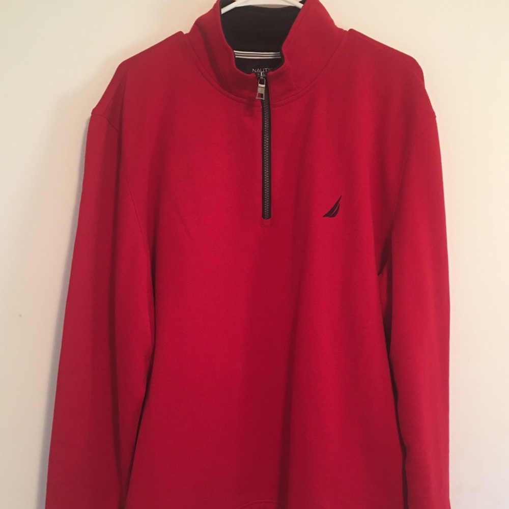 Nautica Men's Solid 1/4 Zip Fleece Sweatshirt